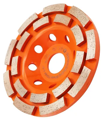 Immagine prodotto di Disco abrasivo diamantato da 115 mm, a doppia fila, per cemento, muratura, granito e marmo, grana #40/50