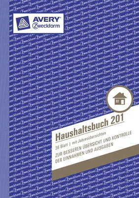 Produktbild von Formularbuch Haushaltsbuch A5 36 Blatt Packung mit 10 Stück