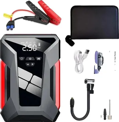 Produktbild von Auto-Starthilfe, Luftkompressor, tragbare Powerbank, 12V