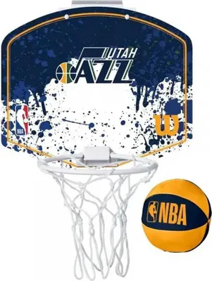 Produktbild von Wilson Team Mini Hoop Nba Jazz Set Mit Ball Und Mini-basketballkorb Mehrfarbig  Mehrfarbig One Size