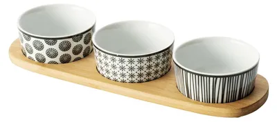Zdjęcie produktu dla Miseczki na przekąski BOHEMIA, porcelana, 3 sztuki