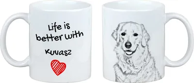 Zdjęcie produktu dla Kuvasz - Kubek z psem, kubek z motywem, spersonalizowany prezent marki Art-Dog