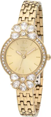 Produktbild von Invicta Wildflower 69103 Damenuhr - Quarzwerk - Metall mit goldenem Zifferblatt - 30 mm