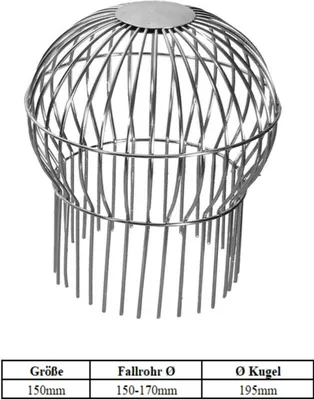 Produktbild von Edelstahl V4A Laubfanggitter Dachrinnensieb Dachrinnenschutz Laubfang Dachrinne 150mm