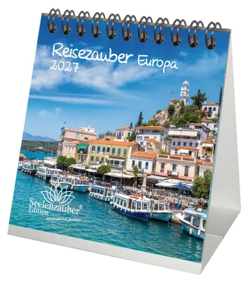 Produktbild von Reisezauber Europa Tischkalender 10x10cm für 2027 Europa Stadt und Land - Seelenzauber