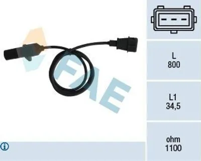Produktbild von FAE 79296 Kurbelwellensensor Impulsgeber für FIAT PANDA (169) 800mm