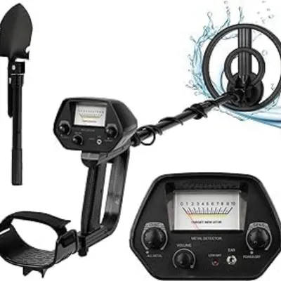 Produktbild von Metalldetektor-Set - professioneller Metalldetektor, Multimodus umschaltbar, wasserdichte Spule, hohe Genauigkeit, mit Grabschaufel - schwarz