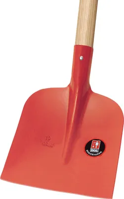 A close-up shot of the top part of a shovel.