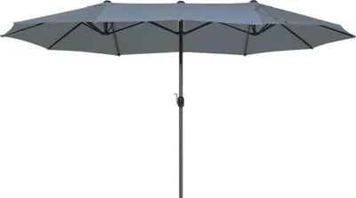 Zdjęcie produktu dla BELIANI Parasol ogrodowy ciemnoszary 460 cm składany metalowa rama