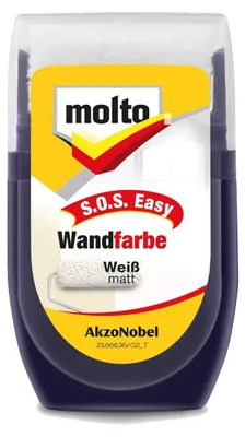 Productafbeelding van Muurverf - Reparatiekleur - Wit - 30 ml - Met rol