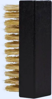 Immagine prodotto di Spazzola con setole di maiale nere per scarpe e articoli di moda – Delicata su pelle scamosciata e nabuk - 9,5 cm