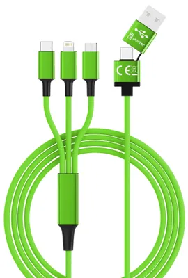 Image de smrter Hydra ULTRA 5in1 Nylon-Ladekabel, 120cm, green retail