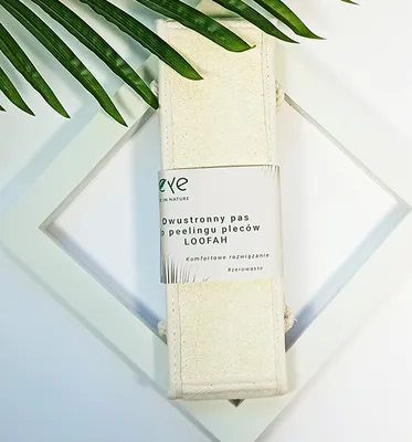 Zdjęcie produktu dla Pas do peelingu dwustronny z naturalną gąbką Loofah Yeye