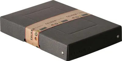 Produktbild von Aufbewahrungsbox Schwarz, A5, 25 x 18 x 4 cm, mit Deckel,Pappe, genietet