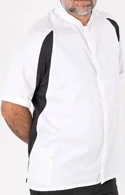 Produktbild von Le Chef DE128 | Single Breasted Jacket Unisex Bügelleicht - Farbe: White/Black - Größe: XXL