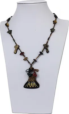 Produktbild von elegante Schmuckbüste Dekobüste Schmuckhalter Kettenhalter Kunstleder weiss H25