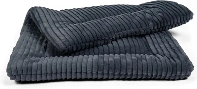 Productafbeelding van Hondendeken Kattendeken - Liggdeken Zacht - Comfortabele Rust - 4cm Zachte Vulling - 75 x 55 cm - Antraciet