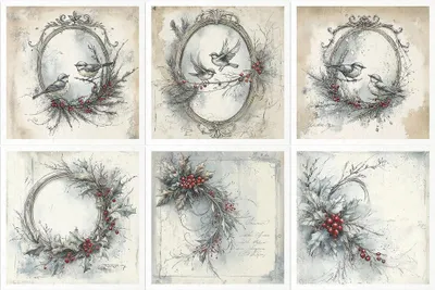 Produktbild von Reispapier-Set 14,8×14,8 cm – RSM195 – Winterlandschaft mit See – ITD Collection