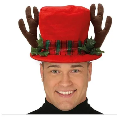 Obrázek produktu pro Festive klobouk s parohy Vánoce 2026 červená