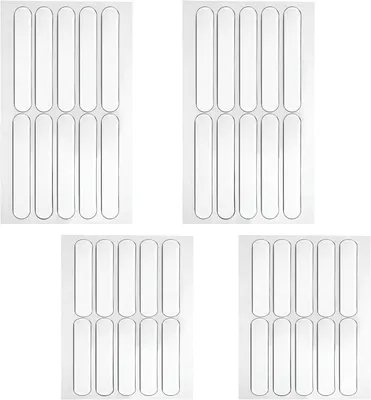 Produktbild von 36 Stück selbstklebende Gummipuffer aus Silikon | Transparente Möbelpuffer für Tür- und Wandschutz 6,3 cm/3,5 cm