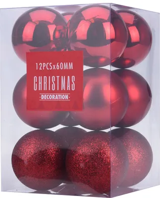 Produktbild von Weihnachtskugel-Set, Ø 6 cm, 12-teilig
