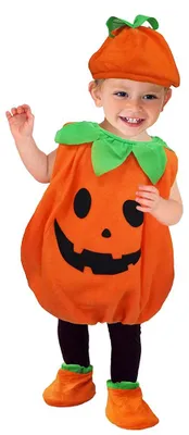 Obrázek produktu pro Sada kostýmu pro miminka s motivem dýně, 1 kus: overal s kapucí a botkami, kostým na Halloween pro chlapce i dívky