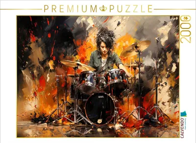 Produktbild von CALVENDO Puzzle Schlagzeug, die Trommelleidenschaft erwacht in dieser atemberaubenden Darstellung | 2000 Teile Lege-Größe 90x67cm Foto-Puzzle für glückliche Stunden