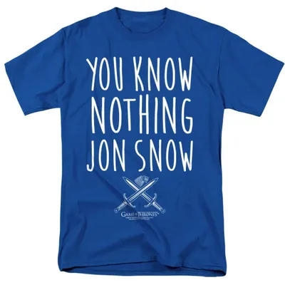 Produktbild von Game Of Thrones - "You Know Nothing" T-Shirt für Herren/Damen Uni TV36340 (4XL) (Königsblau)