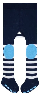 Productafbeelding van FALKE Unisex kruipbroek voor baby's, jongensmodel, katoen, blauw. Dikke babykousen