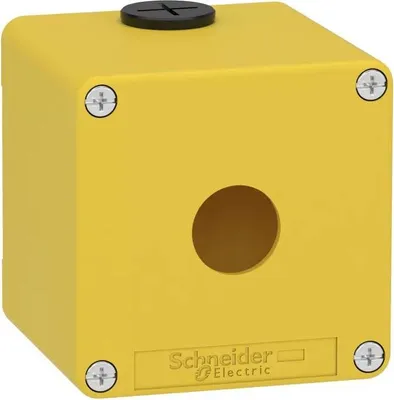 Obrázek produktu pro Schneider Electric Leergehäuse XAP Metall gelb für Not-Aus XAPK1501