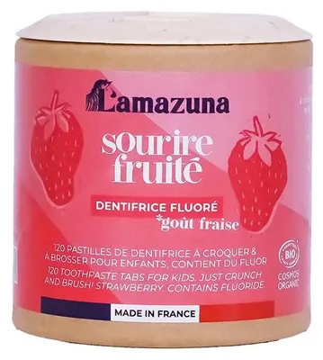 Productafbeelding van Lamazuna Toothpaste Tablets Kids Strawberry Bio (30 gr)