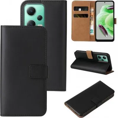 Produktbild von Handy Hülle für Xiaomi Redmi Note 12 5G Klapphülle Bookcase Flip Cover Handy Tasche Etui Farbe: Schwarz