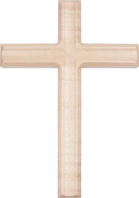 Produktbild von FRITZ COX Ahornholzkreuz | mit Messingöse | dezentes Holzkreuz | in Deutschland hergestellt | mit Einfräsung | 17 cm