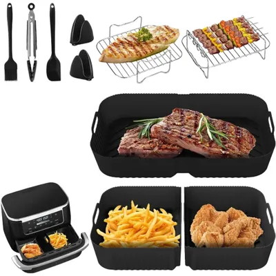 Produktbild von Airfryer Zubehör - Silikon Backformen-Set - Passend für 10,4 L - Hitzebeständig - Spülmaschinenfest - Wiederverwendbar
