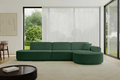 Produktbild von ALTDECOR Ecksofa in L-Form  MARI-L2-v3 - 328x171x83 cm  Grün -  Corner Sofa Bett Eckcouch Couch  Wohnlandschaft Cauchsofa