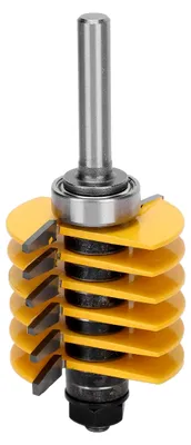 Produktbild von 8mm Schaft Fräser für Holzverarbeitung, Karbidklingen, Gelb, zur Rissmarkierung
