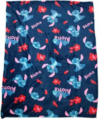Zdjęcie produktu dla Zestaw przytulnych kocyków Lilo & Stitch 110x150 cm - Puszysty kocyk