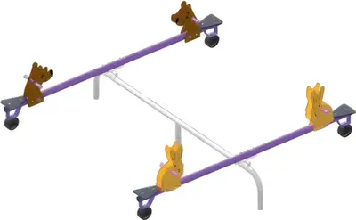 Image de Bascule Balançoire d'équilibre Balançoire double Balançoire pour enfants Siège de balançoire Bascule à ressort
