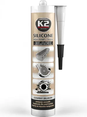 Obrázok produktu pre Čierny silikón, +350 °C, 300 g tekutého tmelu