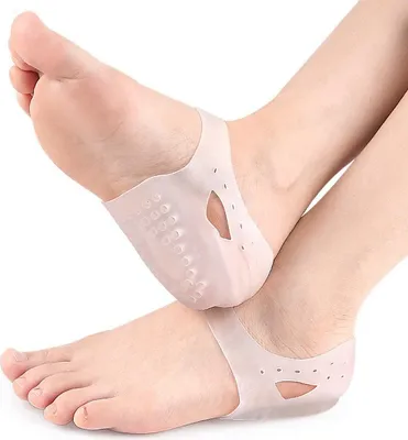 Produktbild von INF Verdickte Fersenmanschetten (1 Paar) - SEBS Gel Fersenschutz für Plantarfasziitis Transparent