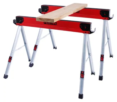 Zdjęcie produktu dla FEISTOS Forta Duo – składany metalowy stołek warsztatowy, zestaw 2 sztuk, nośność 500 kg