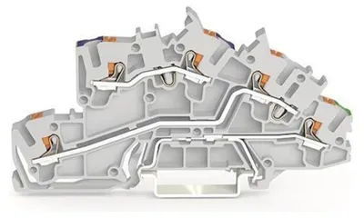 Produktbild von WAGO Installationsetagenklemme 2203-7646 N/L/PE grau grün-gelb
