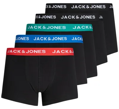 Produktbild von JACK & JONES Herren Jack & Jones Boxershorts 5er Pack Trunks Stretch Unterhose JACHUEY Größe: XXL