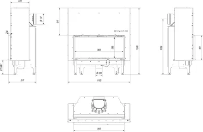 Zdjęcie produktu dla Kominek stalowy NADIA 14 kW Ø 200 Gilotyna Black