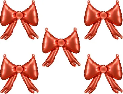 Immagine prodotto di Palloncini in foil per ghirlanda, 25,5 x 25 cm, rosso (1 confezione / 5 pezzi)