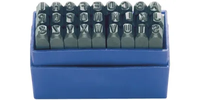 Produktbild von Schlagbuchstabensatz 329 27-tlg.Großbuchstaben A-Z Schrift-H.3mm in Ku.-Box