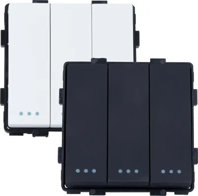 Produktbild von Dreifacher Lichtschalter Modern Weiß