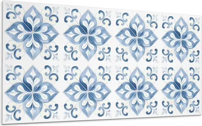 Produktbild von Blumenmuster Auf Fliesen – Selbstklebende Fliesen – Wandverkleidung – Wandpaneel – PVC Fliesen – Vinylflisen – PCV Flisen – Selbstklebend – Wanddeko –100 x 50 cm