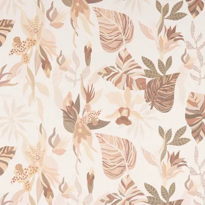 Produktbild von Dekostoff Meterware Baumwollstoff Enys1 Soft ecru beige braun 1,40m