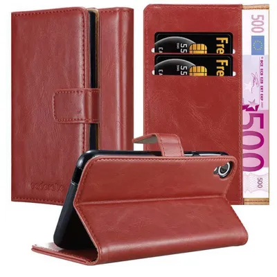 Image de Cadorabo Housse pour HTC Desire 820 Housse rouge pour téléphone portable Housse Book Case Etui Luxury